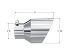 MBRP Universal T304 Stainless Steel Tip 3on ID / 5in OD Out / 8in Length Angle Cut Dual Wall