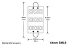 Diode Dynamics 44mm SML9 LED Bulb - Blue (Single)