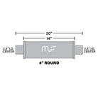 MagnaFlow Muffler Mag SS 14X4X4 2.5X2.5