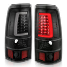 ANZO 1999-2002 Chevy Silverado 1500 LED Taillights Plank Style Black w/Clear Lens