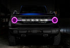 Oracle 21-22 Ford Bronco Headlight Halo Kit w/DRL Bar - Base Headlights -w/No Controller