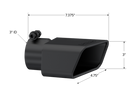 MBRP Universal Tip 4.75inx 3in Rectangle Angled Cut 3in O.D. inlet Driver Side 7.375in length Black