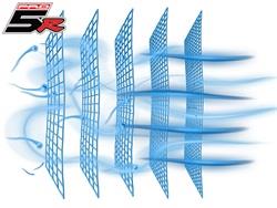 aFe MagnumFLOW Air Filters Round Racing P5R A/F Chrome Assy 14x5: Blk/Blue E/M