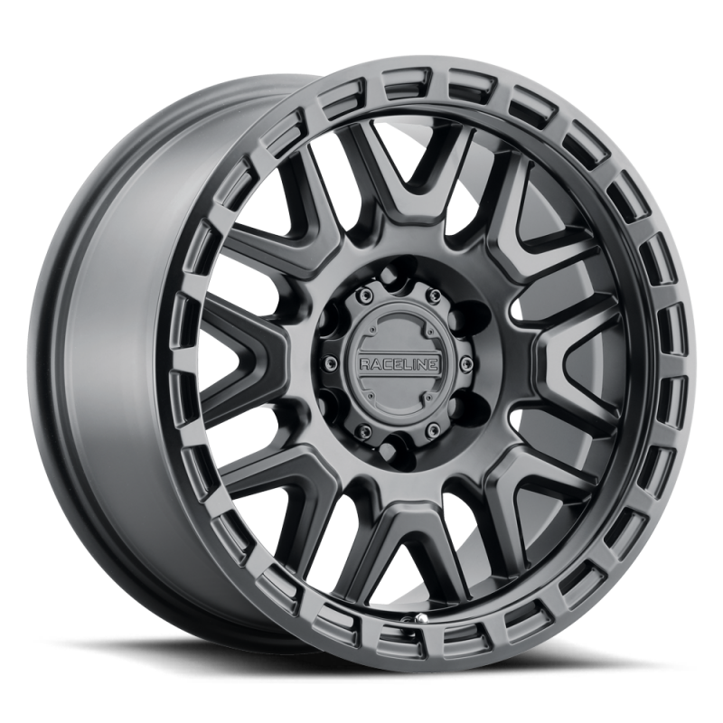 Raceline 953B Krank 20x9in / 6X135 BP / 0mm Offset / 87.1mm Bore - Satin Black