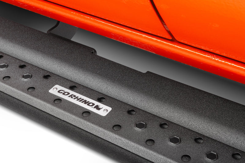 Go Rhino Dominator Extreme DSS Sliders (2 Door/Cab Length) 52in. - Tex. Blk