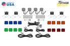 Diode Dynamics Stage Series SXS Rock Light Installer Kit - RGBW M8 w/Controller (4-pack)