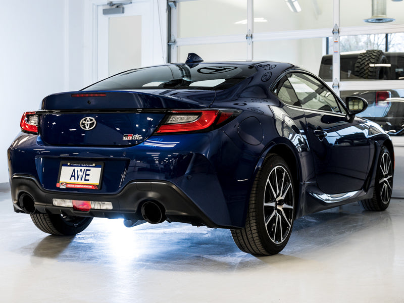AWE Tuning Subaru BRZ/ Toyota GR86/ Toyota 86 Touring Edition Cat-Back Exhaust- Diamond Black Tips