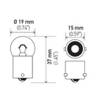Hella Bulb 5008 12V 10W Ba15S B6 (2)