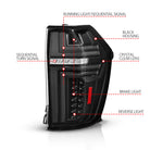 ANZO 21-24 Chevy Suburban/Tahoe Full LED Tail Lights SeqSig Black - Pair