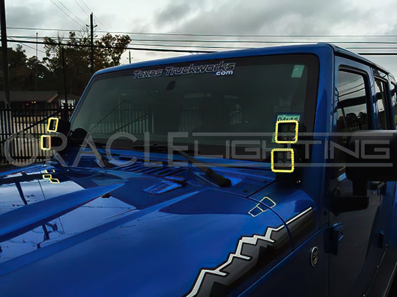 Oracle Off-Road 3in Square WP LED Halo - ColorSHIFT