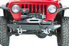 Fishbone Offroad 97-06 Jeep Wrangler TJ Winch Plate Steel - Black Textured Powdercoat Piranha Series