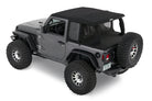 Bestop 18-26 Jeep Wrangler JL 2-Door Halftop Conversion Kit (Premium Black Twill)