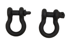 Fishbone Offroad D Ring 3/4In Gloss - Black 2 Piece Set