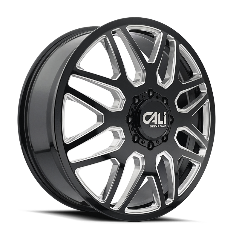 Cali Off-Road 9115D Invader Dually 24x8.25 / 8x200 BP / 115mm Offset / 142mm Hub Gls Blk Mill Wheel