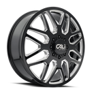 Cali Off-Road 9115D Invader Dually 22x8.25 / 8x165.1 BP / -232mm OS / 121.3mm Hub Gls Blk Mill Wheel