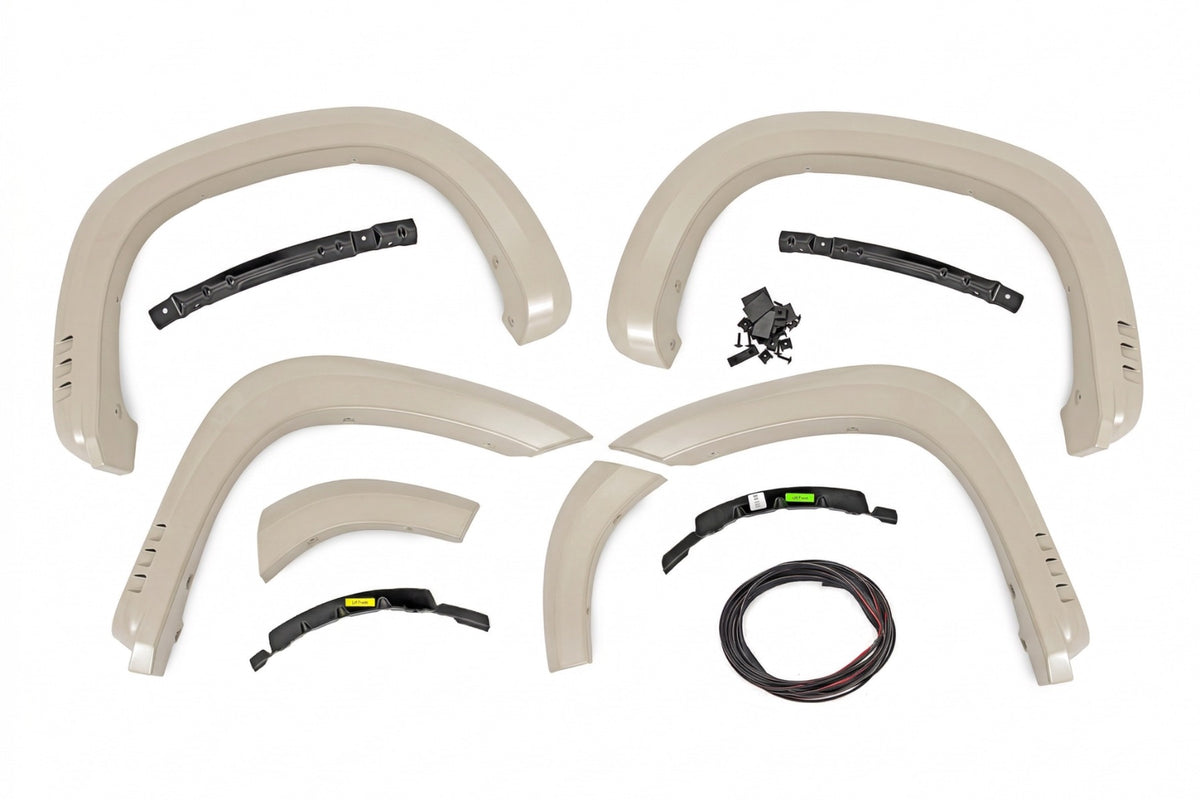 Rough Country SF1 Fender Flares | G42 White Sands | Chevy Silverado 1500 2WD/4WD (19-26)