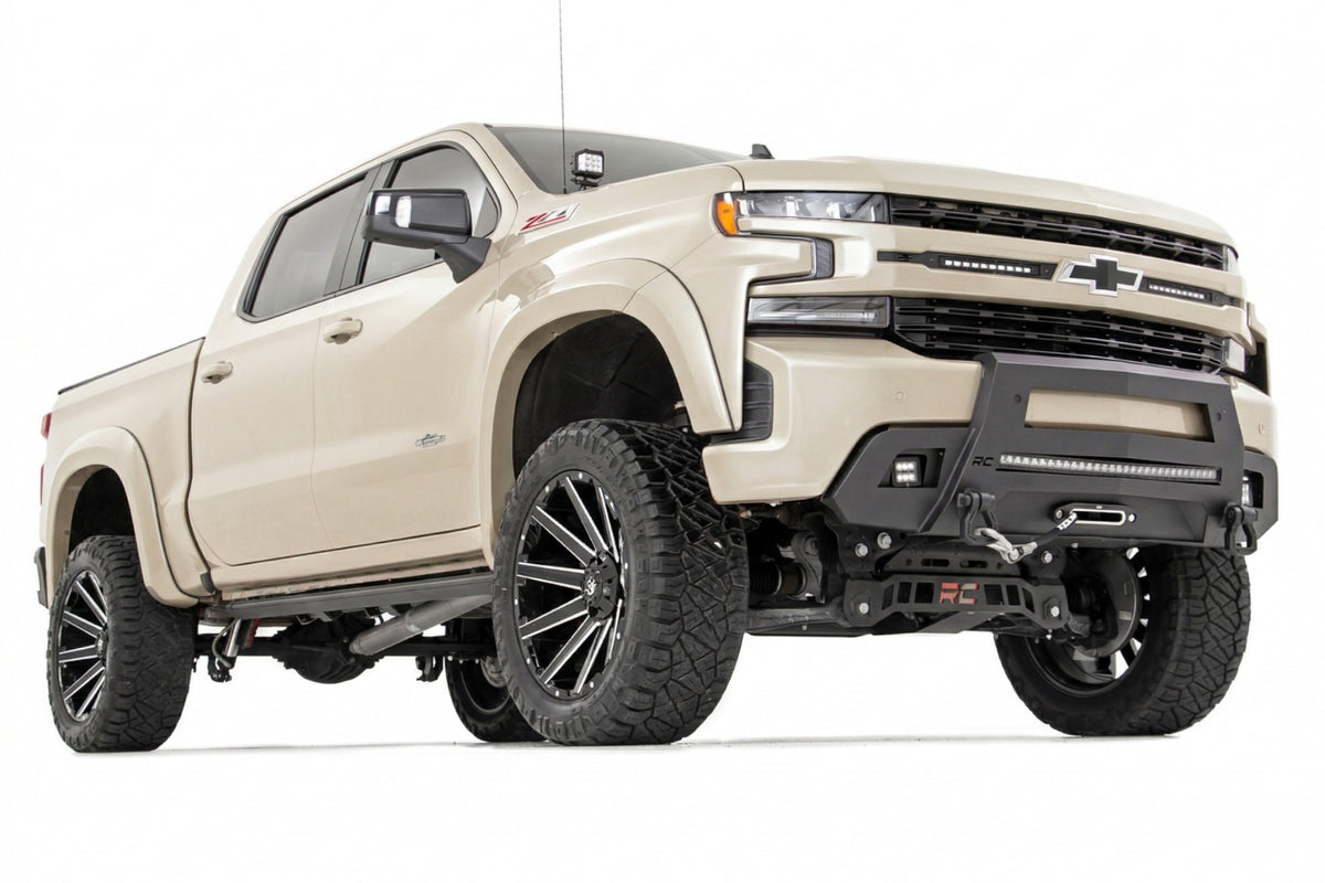 Rough Country SF1 Fender Flares | G42 White Sands | Chevy Silverado 1500 2WD/4WD (19-26)
