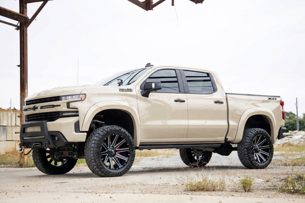 Rough Country SF1 Fender Flares | G42 White Sands | Chevy Silverado 1500 2WD/4WD (19-26)