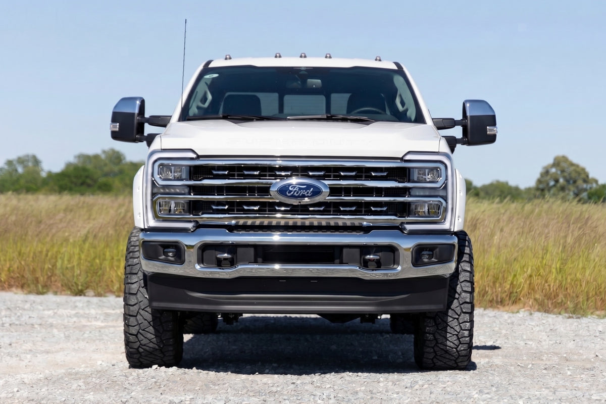 Rough Country Pocket Fender Flares | Z1 Oxford White | Ford F-250/F-350 Super Duty (23-26)