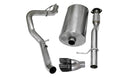 Corsa 2007-2009 Chevrolet Avalanche 6.0L V8 3in Cat-Back Single Side w Twin 4in Black Pro-SeriesTips