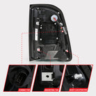 ANZO 19-24 RAM 1500 (Factory LED Models ONLY) Full LED Tail Lights SeqSig Black - Pair