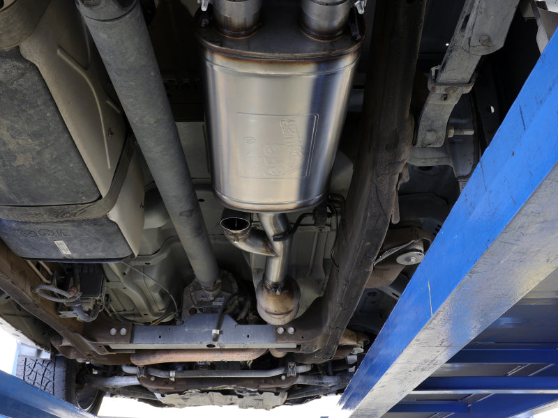 aFe Gemini XV Cat-Back Exhaust System GM Trucks 09-18 V6-4.3/V8-4.8/5.3L- Cut-Out Polished