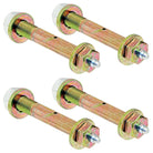 RockJock Greaseable Bolt w/ Hardware 1/2in Thread x 3-1/2in Long (4-pack)