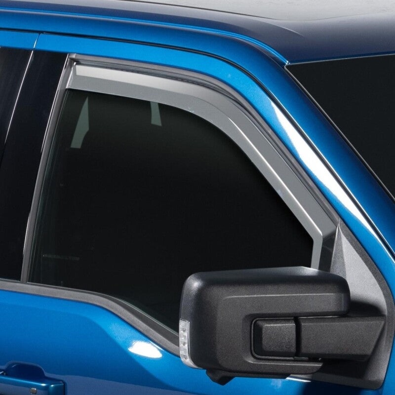 Putco 09-14 Ford F-150 Super Cab / Crew Cab- Fronts Only - Tape-On Element Chrome Window Visors