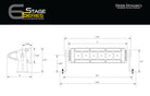 Diode Dynamics 6 In LED Light Bar Single Row Straight SS6 - Amber Wide Light Bar (Single)