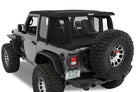 Bestop 18-26 Jeep Wrangler JL 2-Door Halftop Conversion Kit (Premium Black Twill)