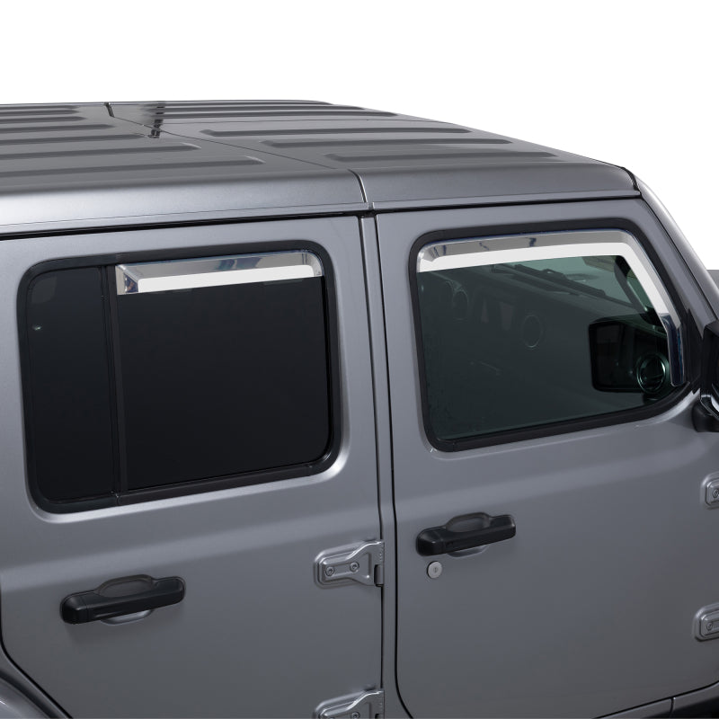 Putco 20-21 Jeep Gladiator JT/JL Element Chrome Window Visors (Set of 4)