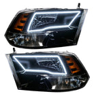 Oracle 09-17 RAM 1500 Quad Pre-Assembled Headlights Blk Housing - w/ Simple Controller