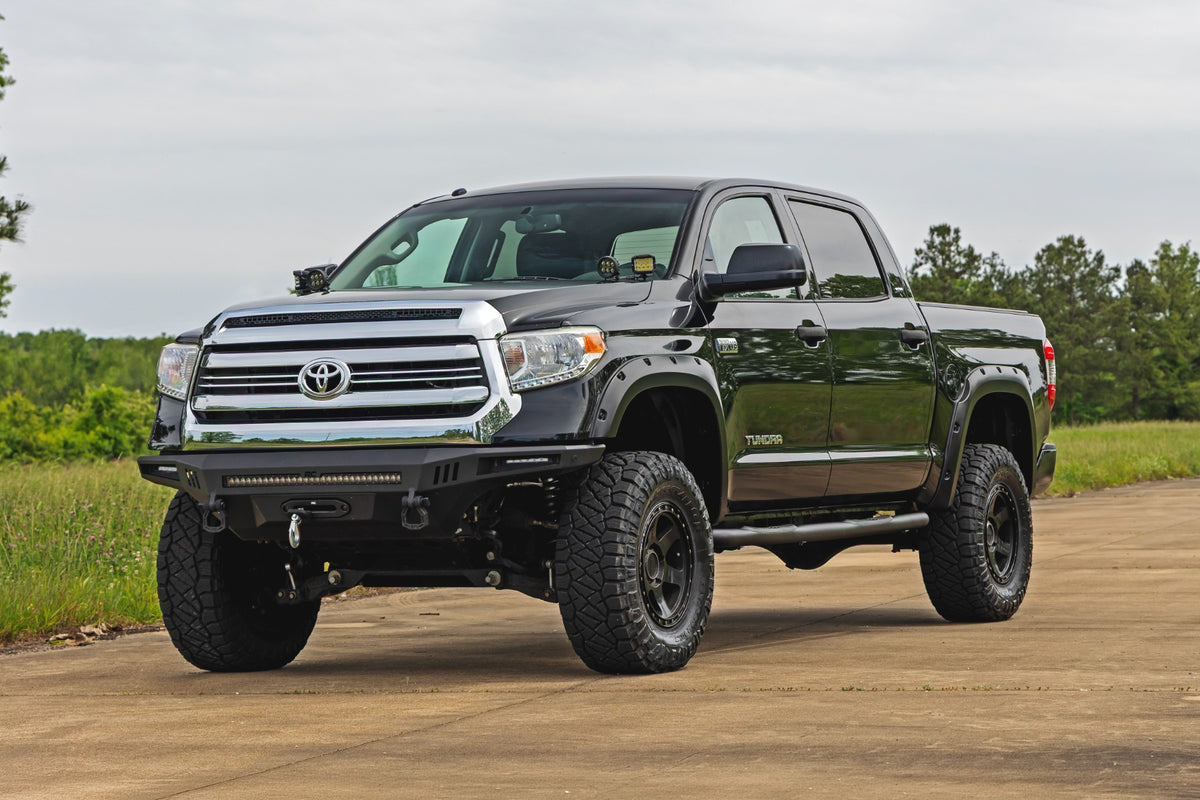 Rough Country Nerf Steps | 3-Inch Tube | CrewMax | Toyota Tundra 4WD/2WD (2007-2021)