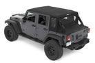 Bestop 07-18 Jeep Wrangler JK 4-Door Halftop Soft Top (Black Diamond)