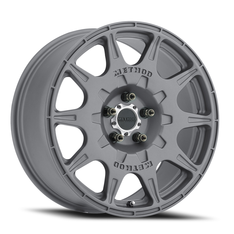 Method MR502 RALLY 17x8 +38mm Offset 5x4.5 67.1mm CB Titanium Wheel