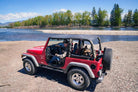 Bestop 97-02 Jeep Wrangler TJ Header Safari Bikini (Black Denim)