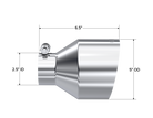 MBRP Universal T304 Stainless Steel Tip 2.5in ID / 5in OD Out / 6.5in Length Angle Cut Single Wall