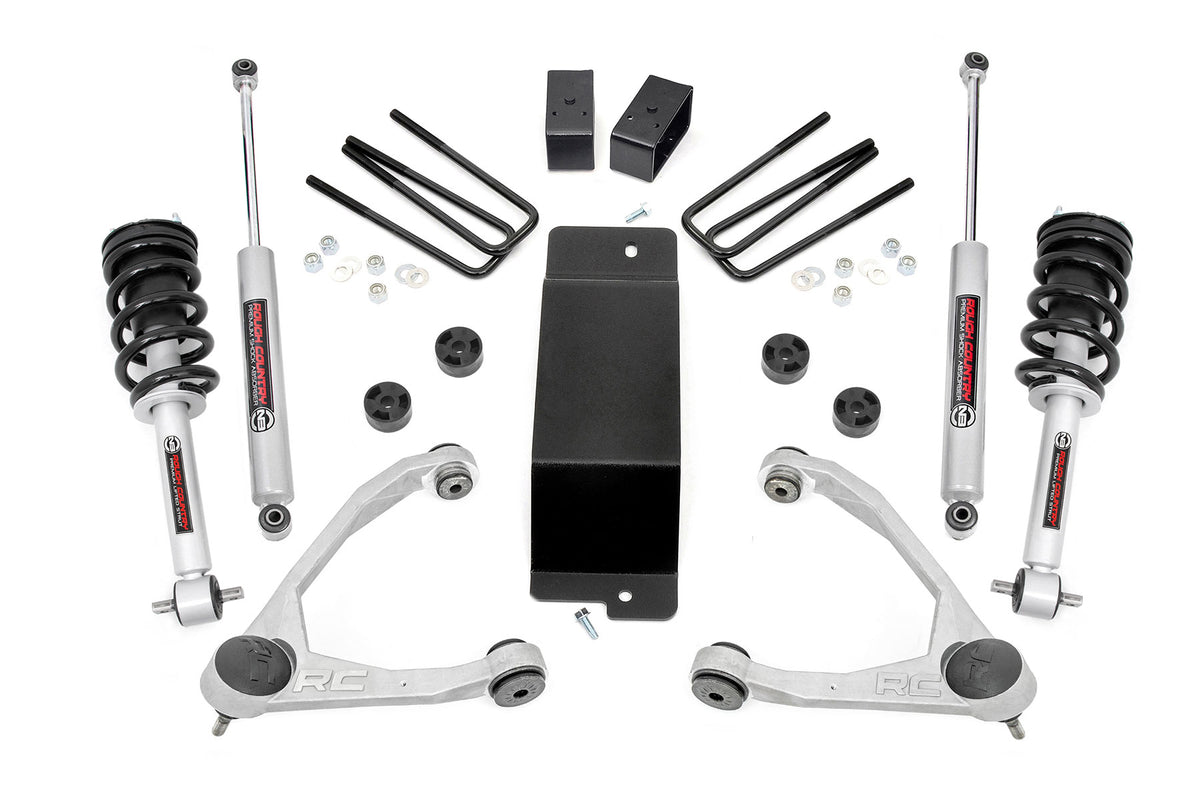 Rough Country  3.5 Inch Lift Kit | Alum/Cast Steel | Chevy/GMC 1500 (07-16)