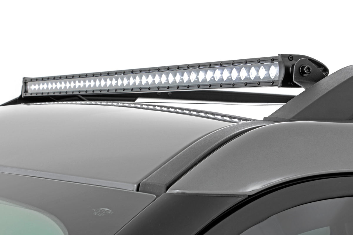 Rough Country  LED Light Kit | Roof Rack Mount | 40" Black Single Row | Ford Bronco Sport (21-26)