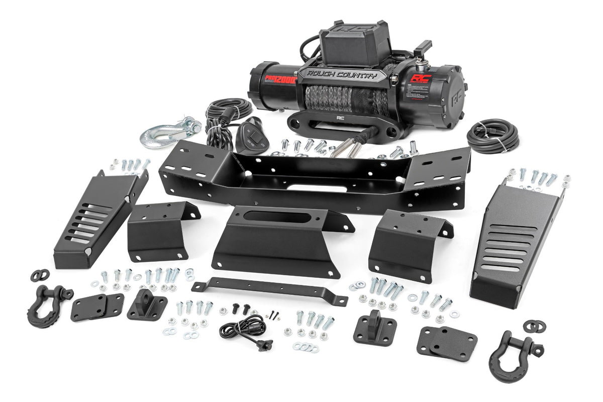 Rough Country  Hidden Winch Mount | 12000S | Toyota Tundra 2WD/4WD (2022-2026)
