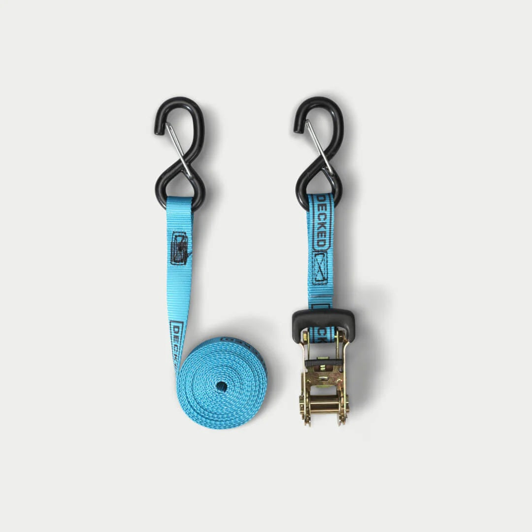 DECKED Rachet Straps - standard ratchet straps with DECKED logo - Blue