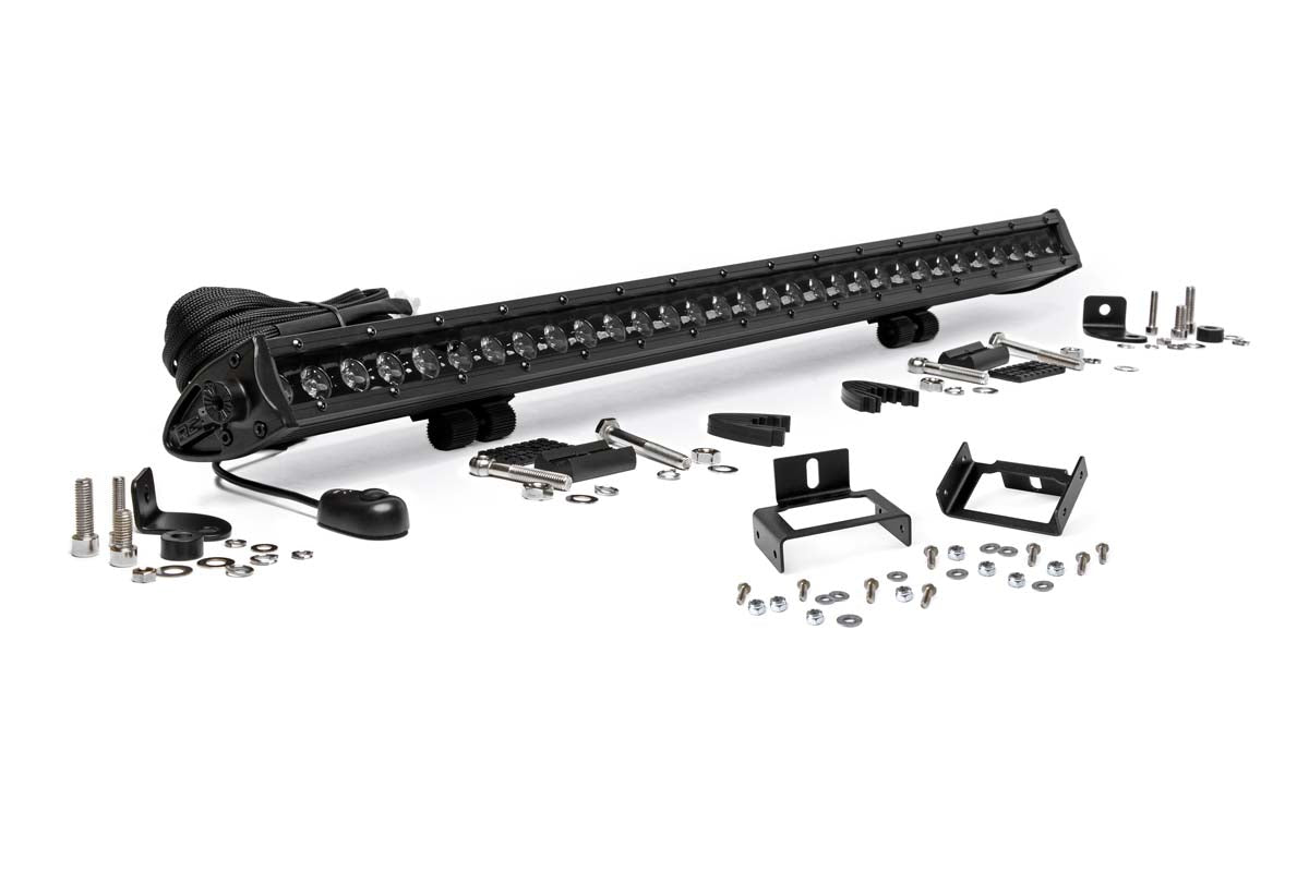Rough Country  LED Light Kit | Grill Mount | 30" Black Single Row | Ford F-250/F-350 Super Duty (11-16)