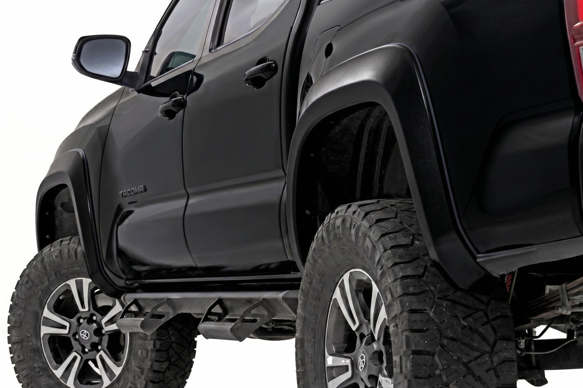 Rough Country  Fender Flares | Sport | 218 Midnight Black Metallic | Toyota Tacoma (16-23)
