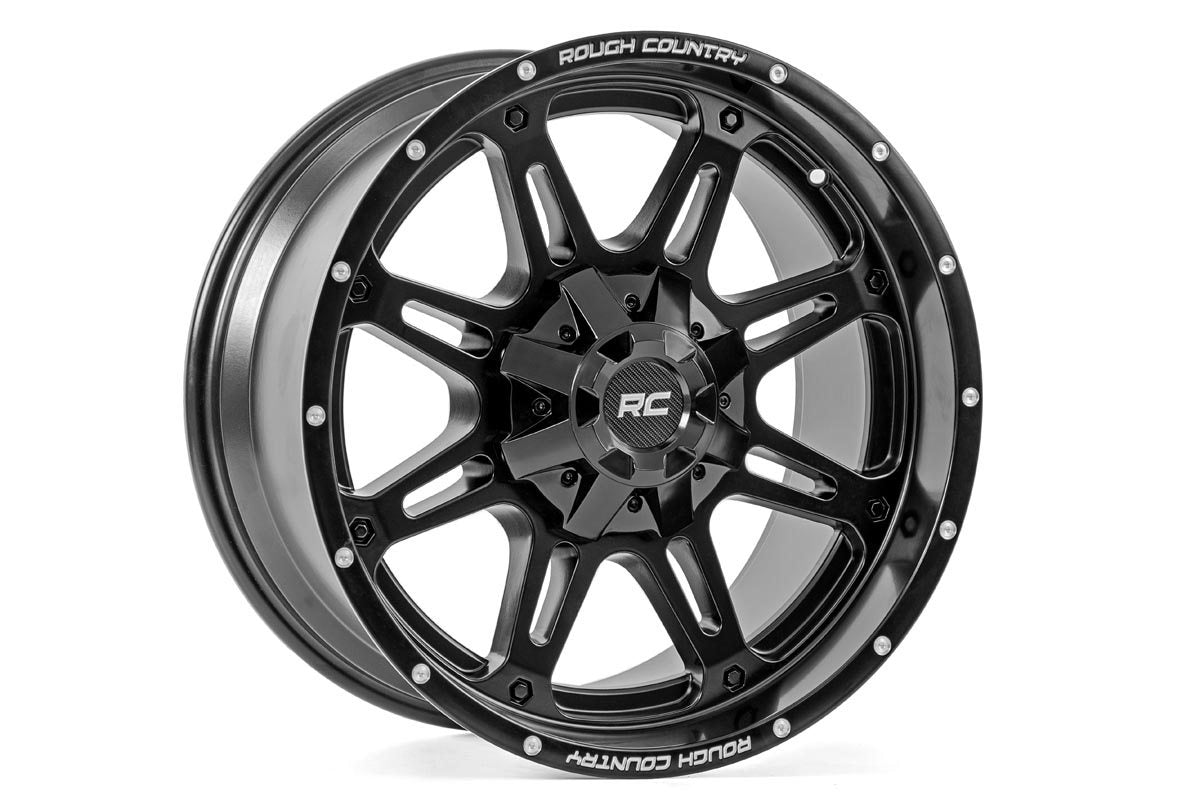 Rough Country  Rough Country   94 Series Wheel | One-Piece | Matte Black | 20x10 | 8x6.5 | -18mm